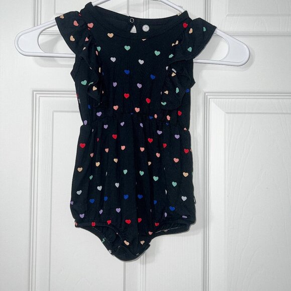 NWT Kyte Baby Bamboo Bubble Romper Midnight Rainbow Heart Size 12-18 Months - Picture 1 of 5